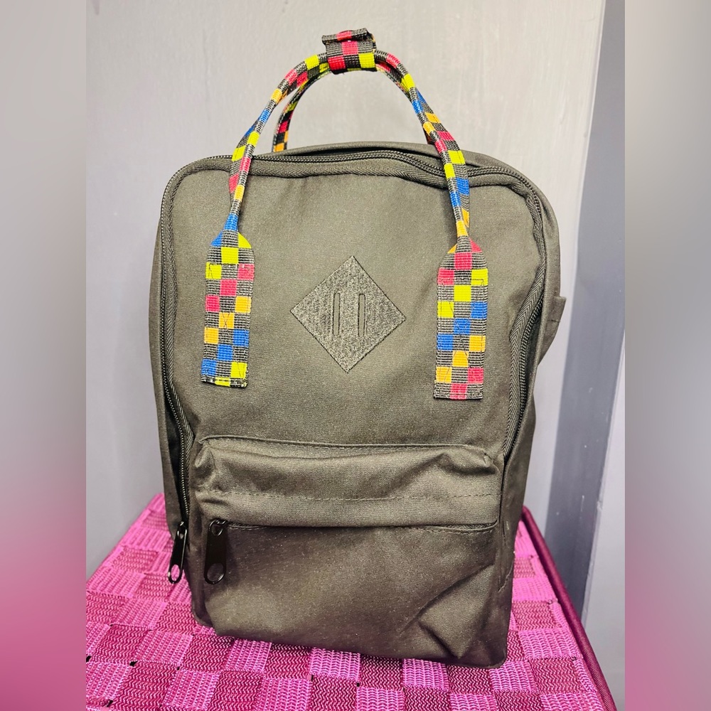 Black Multi Color Mini Backpack - Picture 7 of 8